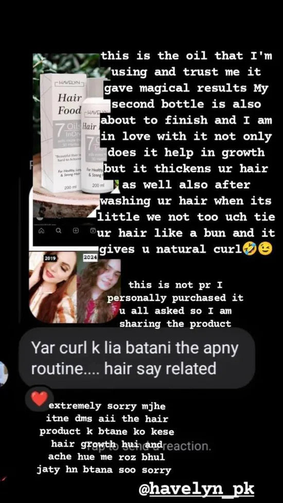 Original Havelyn Hair Food Oil of Pakistan ★4.8/5|10000+ Verified Ratings