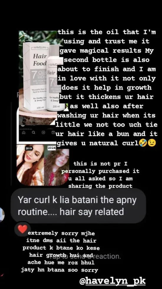 Original Havelyn Hair Food Oil of Pakistan ★4.8/5|10000+ Verified Ratings